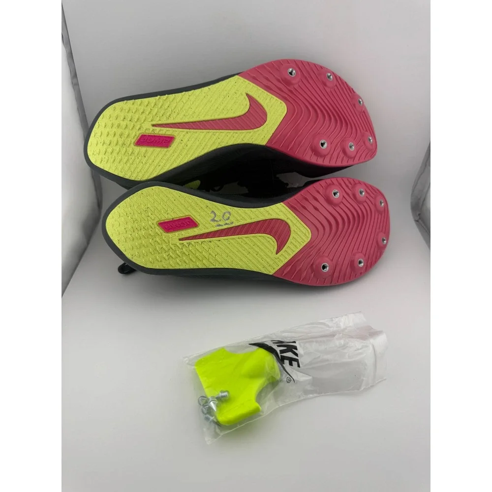 Nike High Jump Elite Black Volt Pink Track Field Spikes‎ DR2756-002 Mens 10